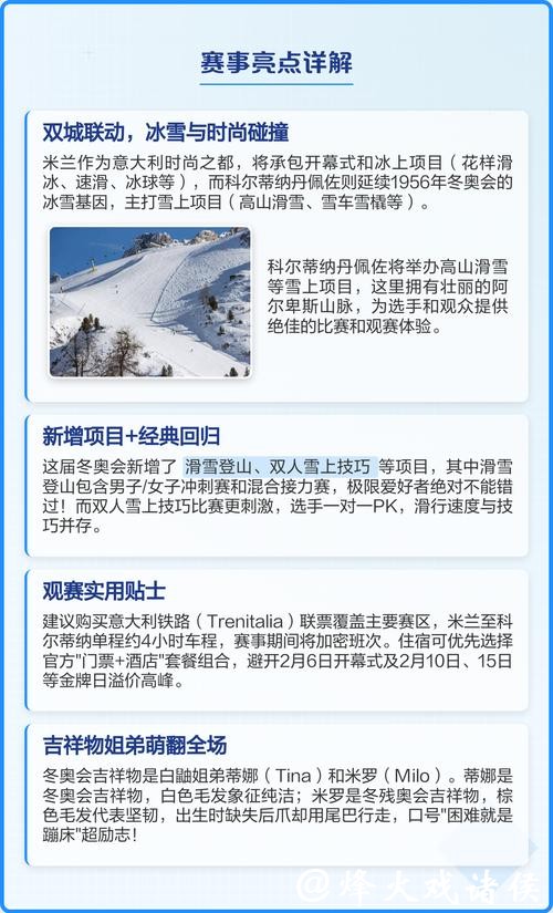 米兰-科尔蒂纳冬奥会即将开幕 请收藏这份观赛指南 米兰-科尔蒂纳冬奥会即将开幕 请收藏这份观赛指南